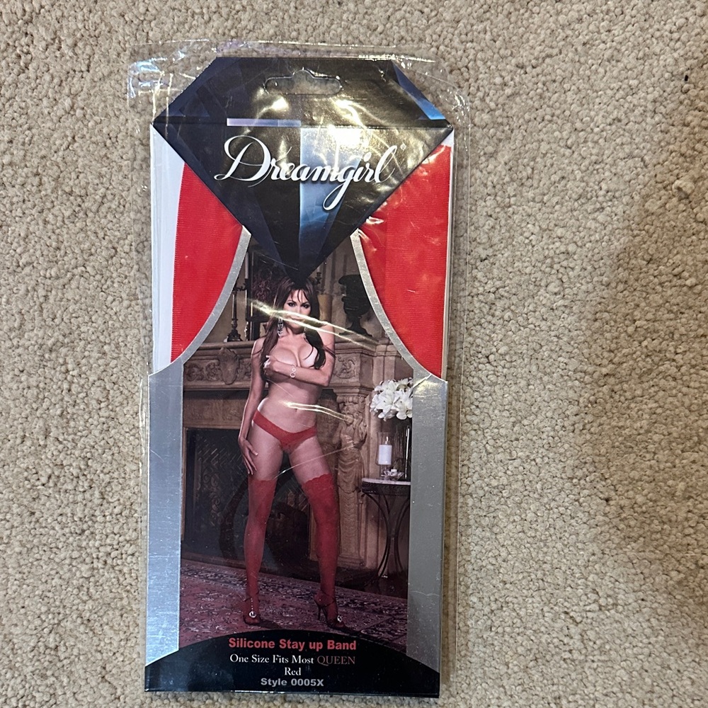 Dreamgirl Red Silicone Stay-Up Band